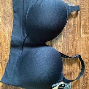 Shapermint Black Seamless T-Shirt Bra with Molded Cups